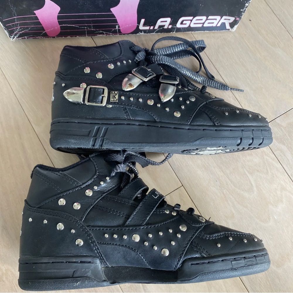 90s BLACK L.A. Gear Michael Jackson BILLIE JEAN Sneakers Women's Size US 7 1/2 - Picture 5 of 9
